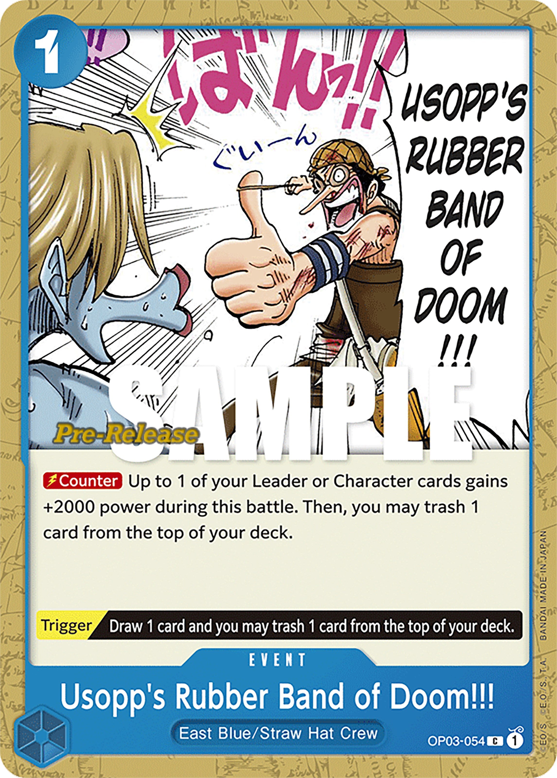 Usopp's Rubber Band of Doom!!! [Pillars of Strength Pre-Release Cards] | Clutch Gaming