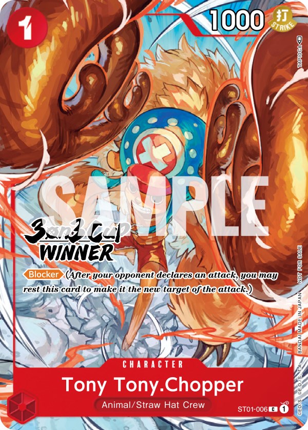 Tony Tony.Chopper (3-on-3 Cup) [Winner] [One Piece Promotion Cards] | Clutch Gaming