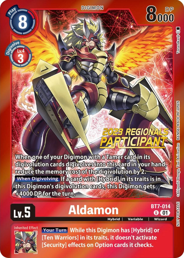 Aldamon [BT7-014] (2023 Regionals Participant) [Next Adventure Promos] | Clutch Gaming