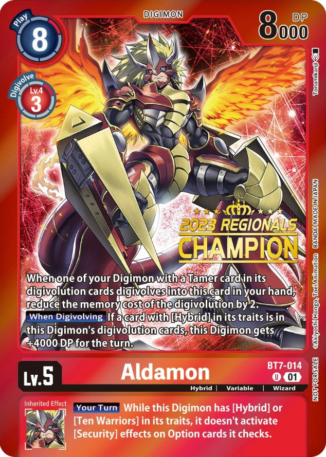 Aldamon [BT7-014] (2023 Regionals Champion) [Next Adventure Promos] | Clutch Gaming