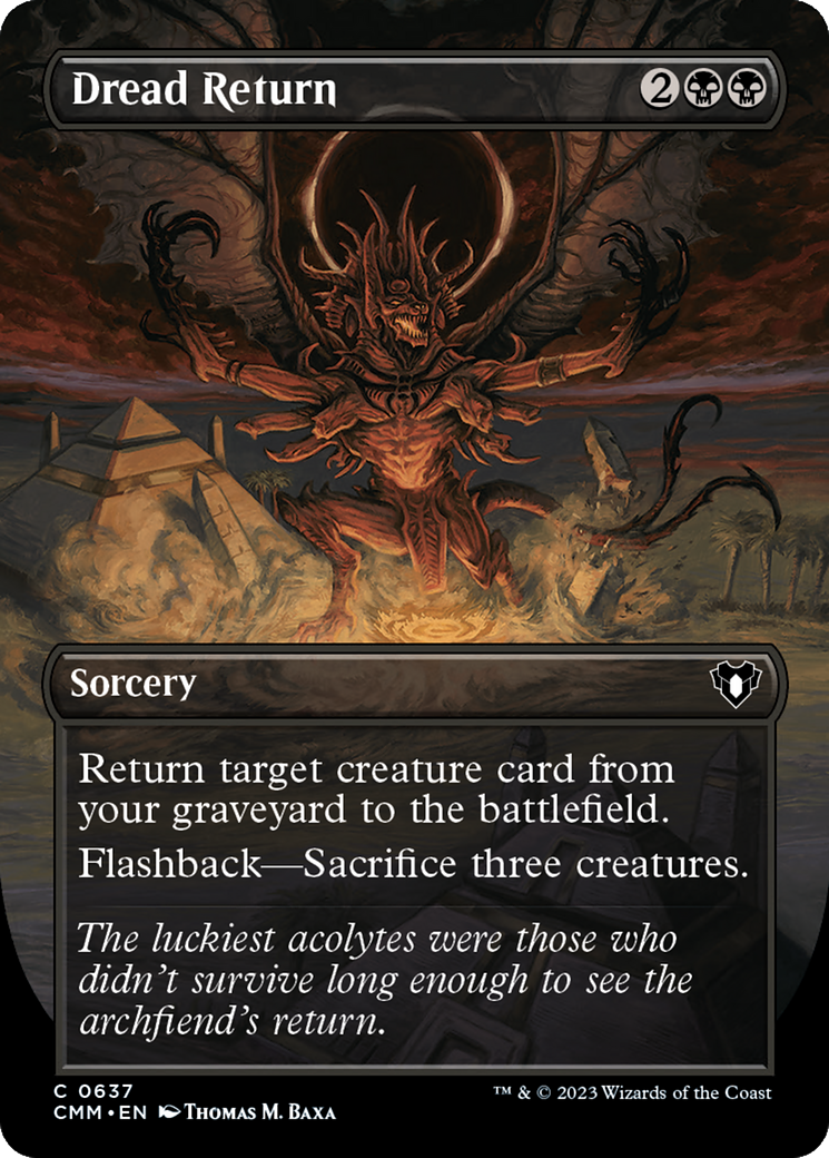 Dread Return (Borderless Alternate Art) [Commander Masters] | Clutch Gaming