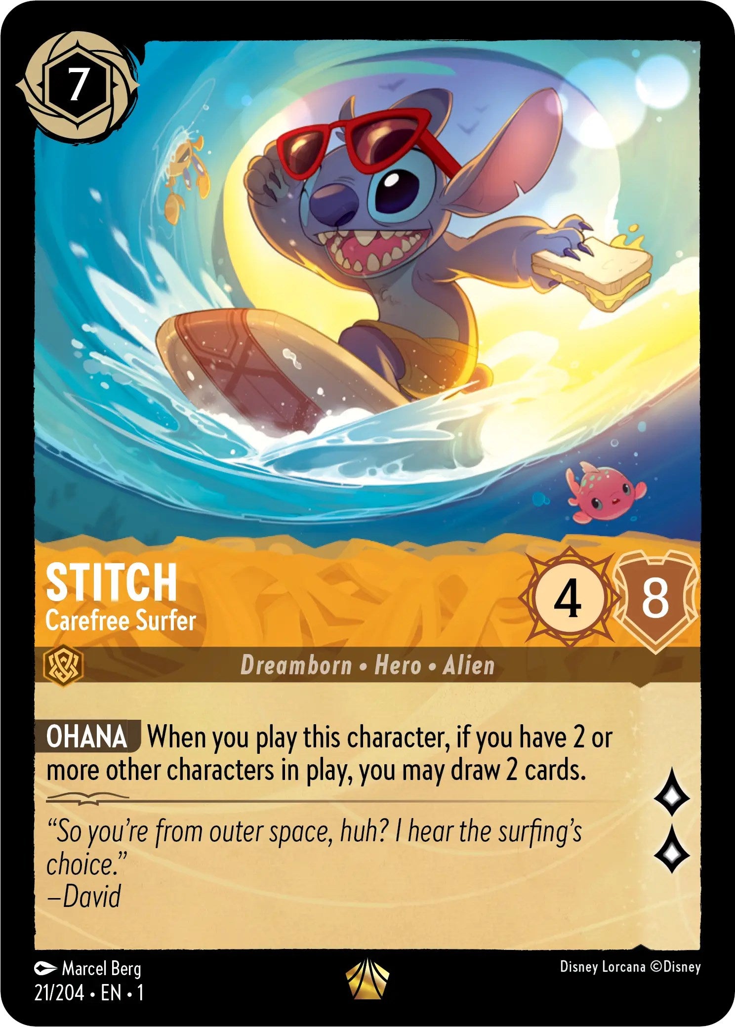 Stitch - Carefree Surfer (21/204) [The First Chapter] | Clutch Gaming