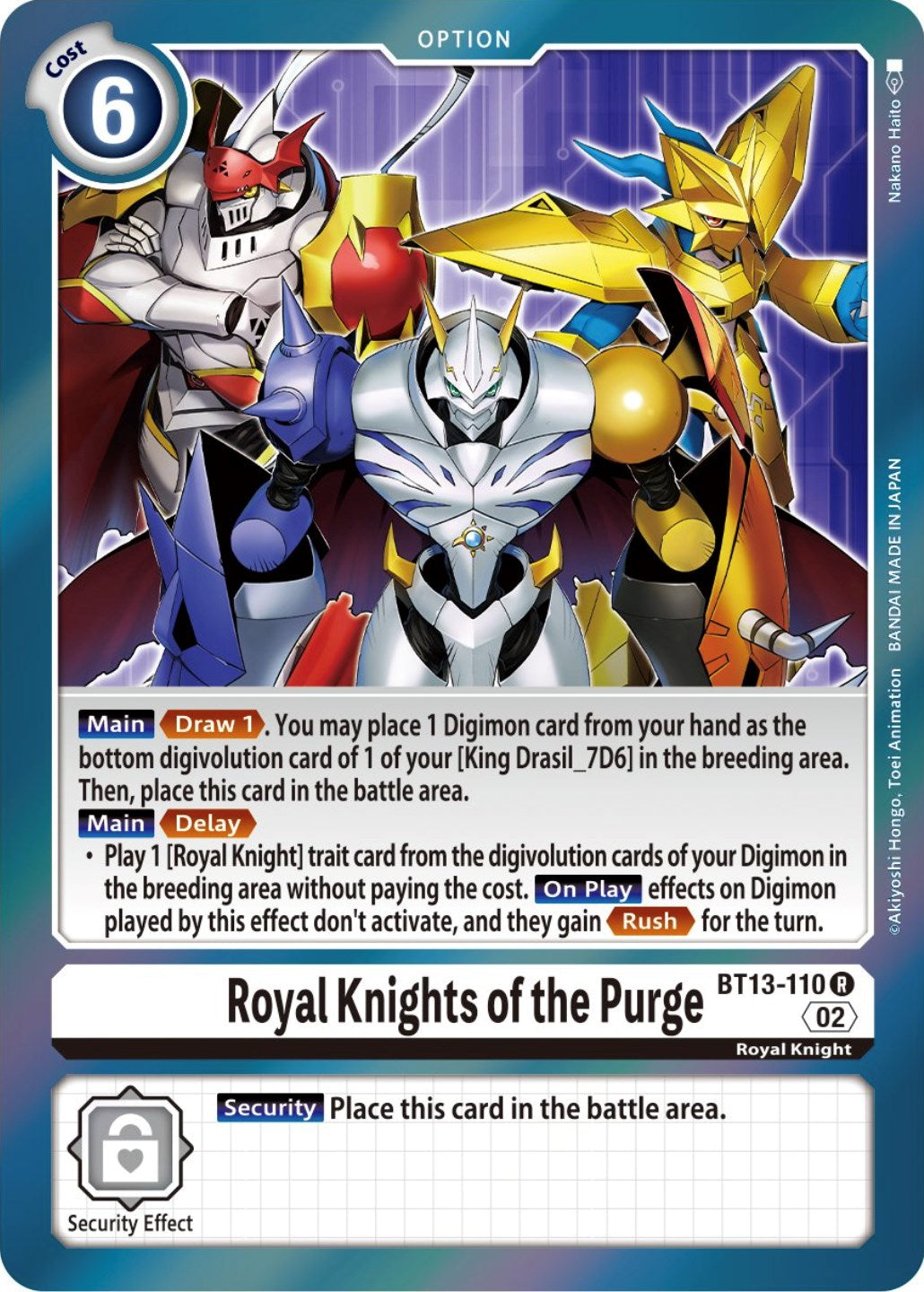 Royal Knights of the Purge [BT13-110] [Versus Royal Knights Booster] | Clutch Gaming