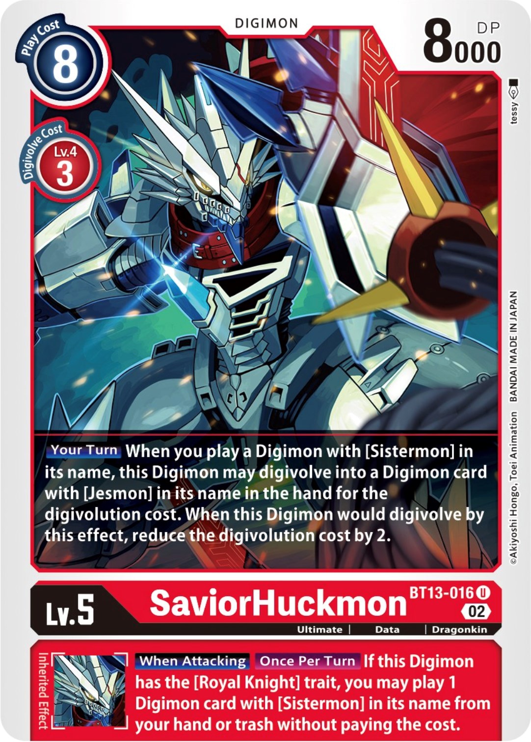 SaviorHuckmon [BT13-016] [Versus Royal Knights Booster] | Clutch Gaming