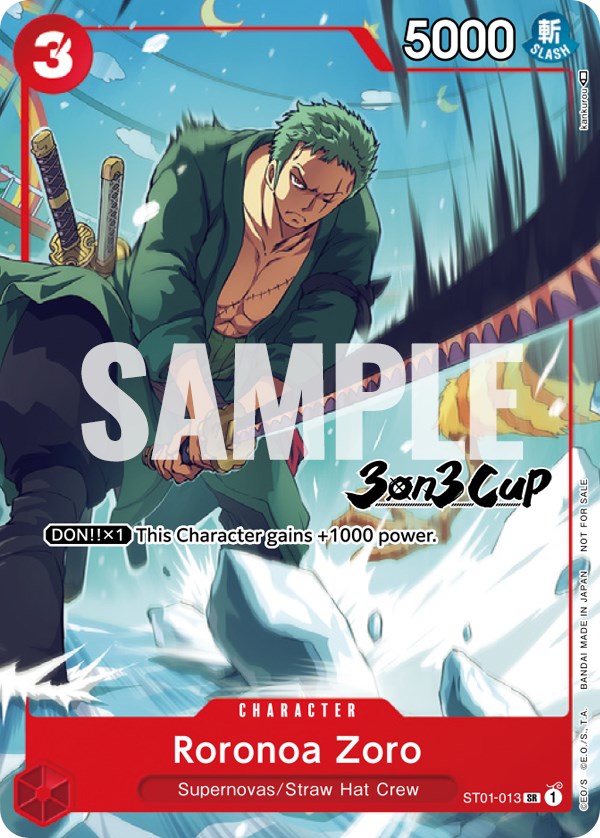 Roronoa Zoro (3-on-3 Cup) [Participant] [One Piece Promotion Cards] | Clutch Gaming