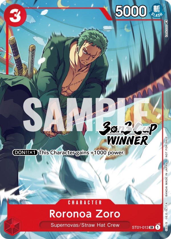 Roronoa Zoro (3-on-3 Cup) [Winner] [One Piece Promotion Cards] | Clutch Gaming