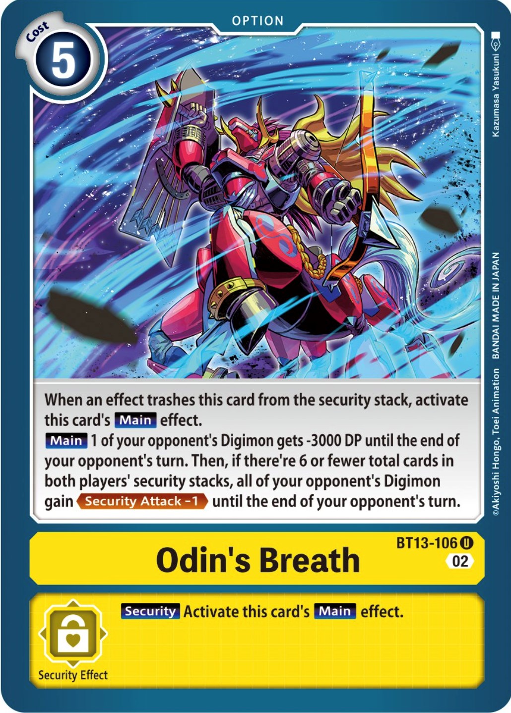 Odin's Breath [BT13-106] [Versus Royal Knights Booster] | Clutch Gaming