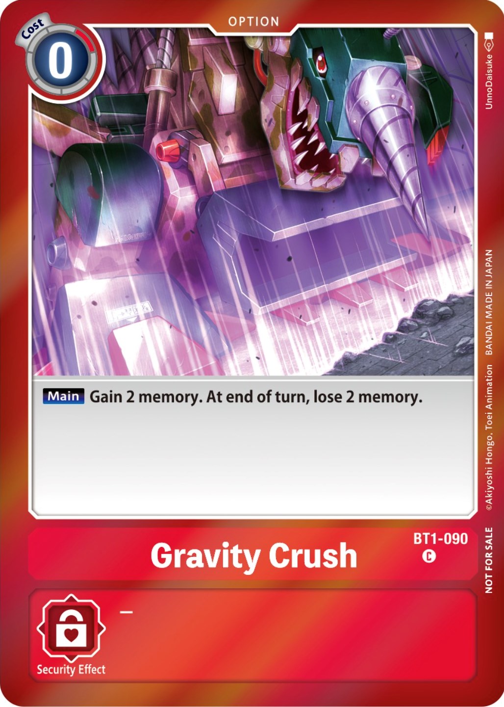 Gravity Crush [BT1-090] (Event Pack 5) [Release Special Booster Promos] | Clutch Gaming