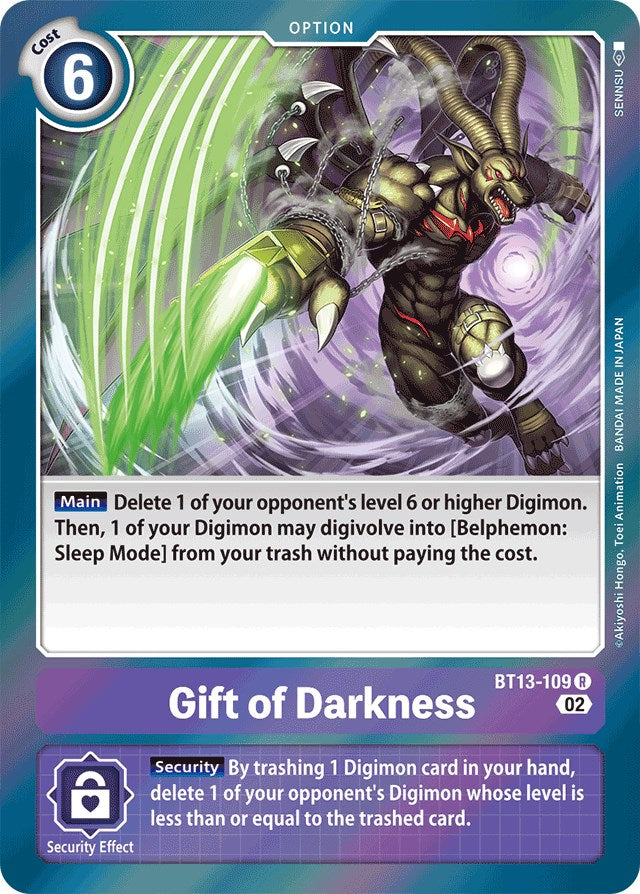 Gift of Darkness [BT13-109] [Versus Royal Knights Booster] | Clutch Gaming