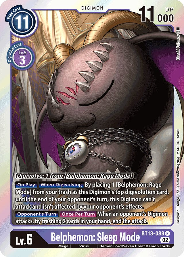 Belphemon: Sleep Mode [BT13-088] [Versus Royal Knights Booster] | Clutch Gaming