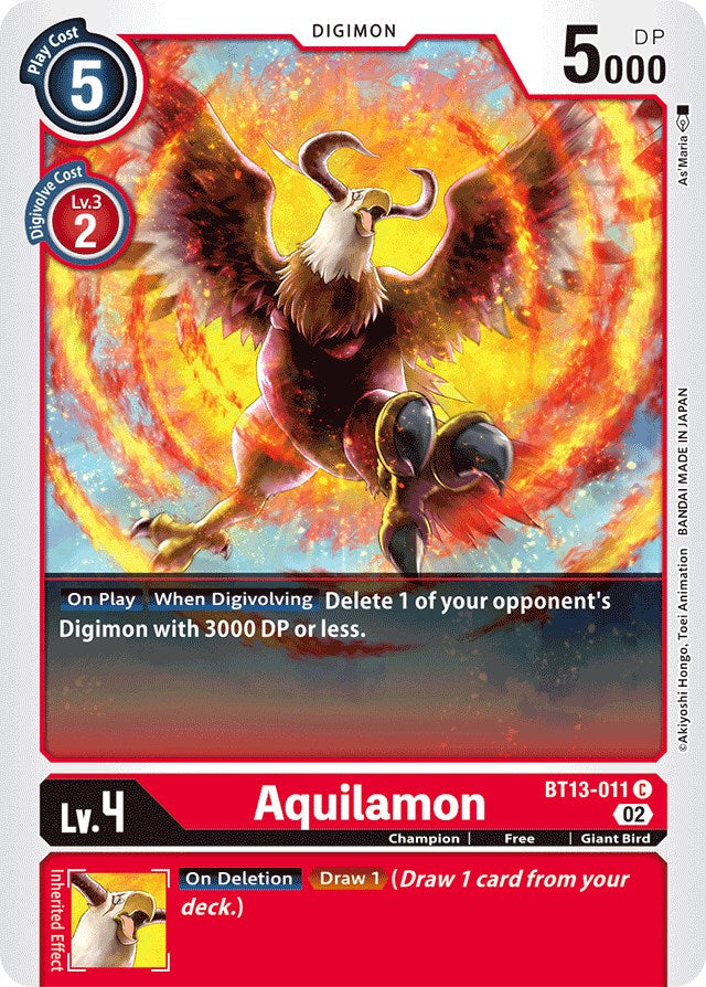 Aquilamon [BT13-011] [Versus Royal Knights Booster] | Clutch Gaming