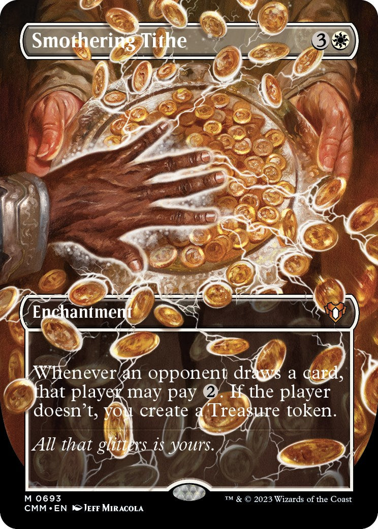 Smothering Tithe (Borderless Alternate Art) [Commander Masters] | Clutch Gaming