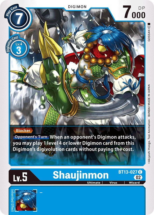 Shaujinmon [BT13-027] [Versus Royal Knights Booster] | Clutch Gaming