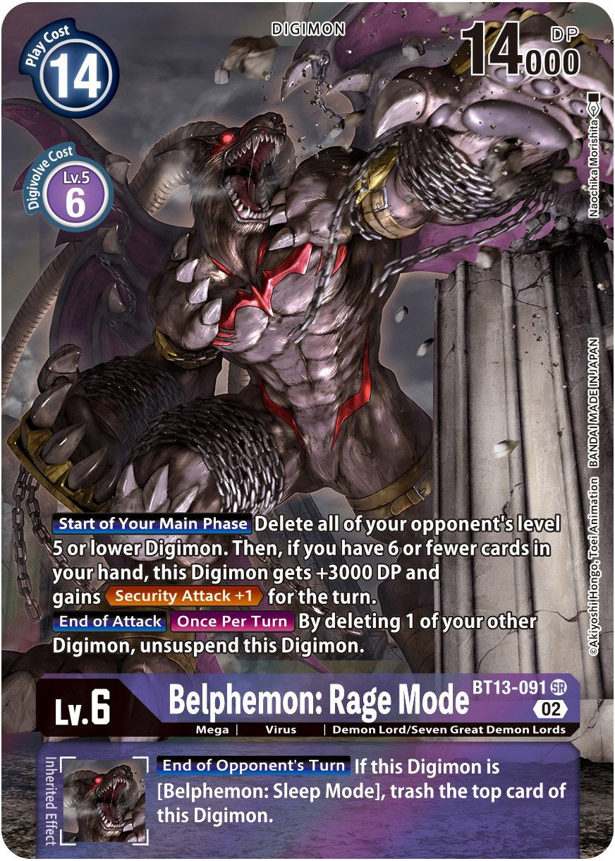 Belphemon: Rage Mode [BT13-091] (Alternate Art) [Versus Royal Knights Booster] | Clutch Gaming