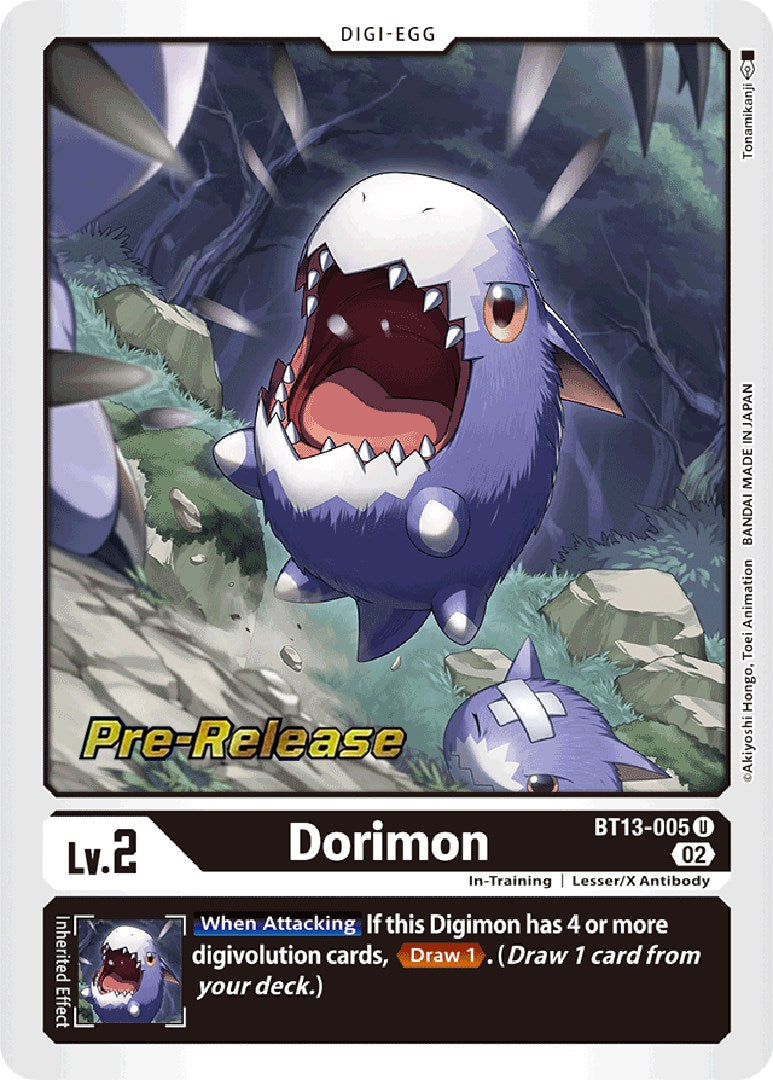 Dorimon [BT13-005] [Versus Royal Knights Booster Pre-Release Cards] | Clutch Gaming