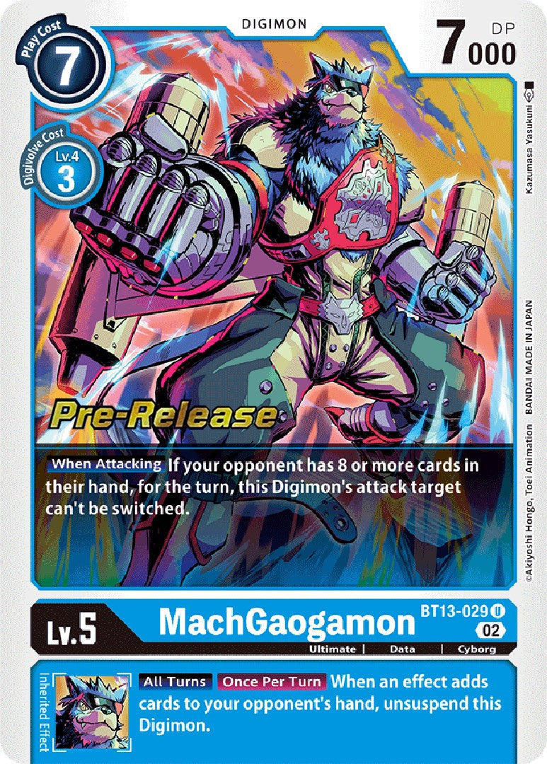 MachGaogamon [BT13-029] [Versus Royal Knights Booster Pre-Release Cards] | Clutch Gaming