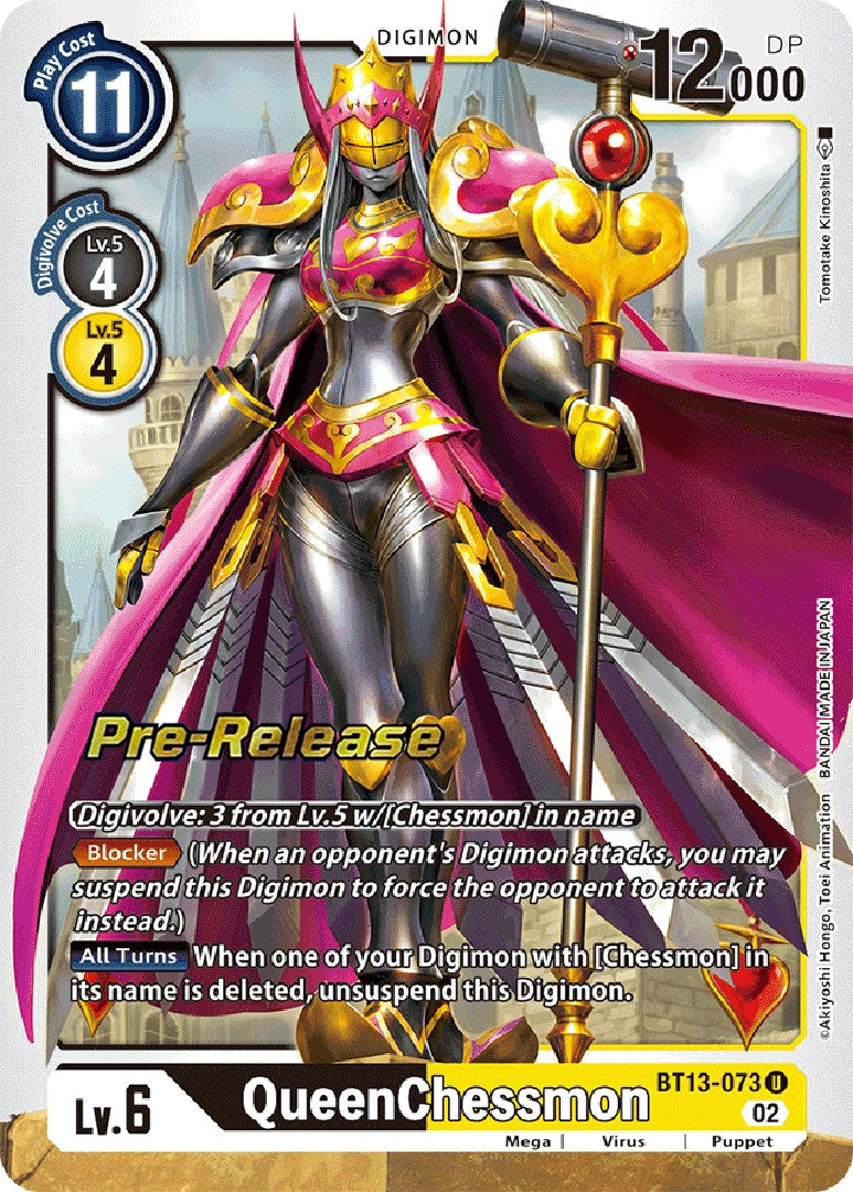 QueenChessmon [BT13-073] [Versus Royal Knights Booster Pre-Release Cards] | Clutch Gaming