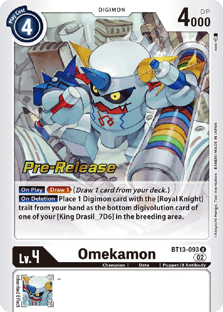 Omekamon [BT13-093] [Versus Royal Knights Booster Pre-Release Cards] | Clutch Gaming