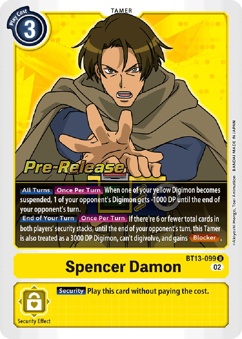 Spencer Damon [BT13-099] [Versus Royal Knights Booster Pre-Release Cards] | Clutch Gaming