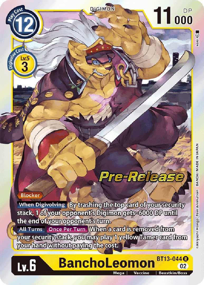 BanchoLeomon [BT13-044] [Versus Royal Knights Booster Pre-Release Cards] | Clutch Gaming