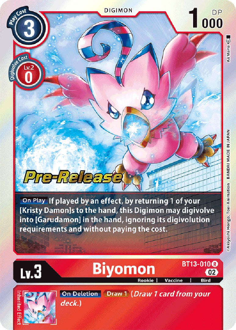 Biyomon [BT13-010] [Versus Royal Knights Booster Pre-Release Cards] | Clutch Gaming