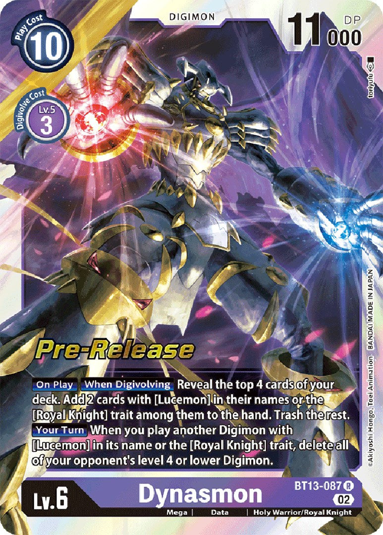 Dynasmon [BT13-087] [Versus Royal Knights Booster Pre-Release Cards] | Clutch Gaming