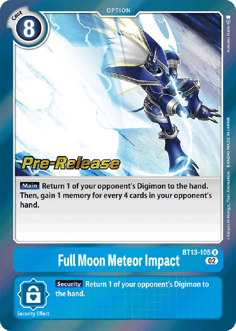 Full Moon Meteor Impact [BT13-105] [Versus Royal Knights Booster Pre-Release Cards] | Clutch Gaming