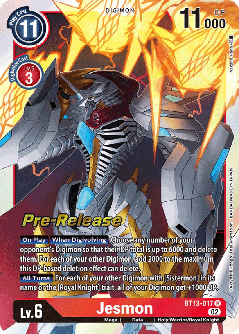 Jesmon [BT13-017] [Versus Royal Knights Booster Pre-Release Cards] | Clutch Gaming