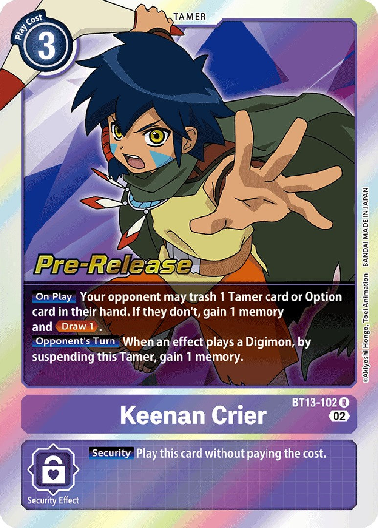 Keenan Crier [BT13-102] [Versus Royal Knights Booster Pre-Release Cards] | Clutch Gaming