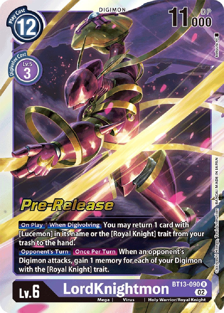 LordKnightmon [BT13-090] [Versus Royal Knights Booster Pre-Release Cards] | Clutch Gaming