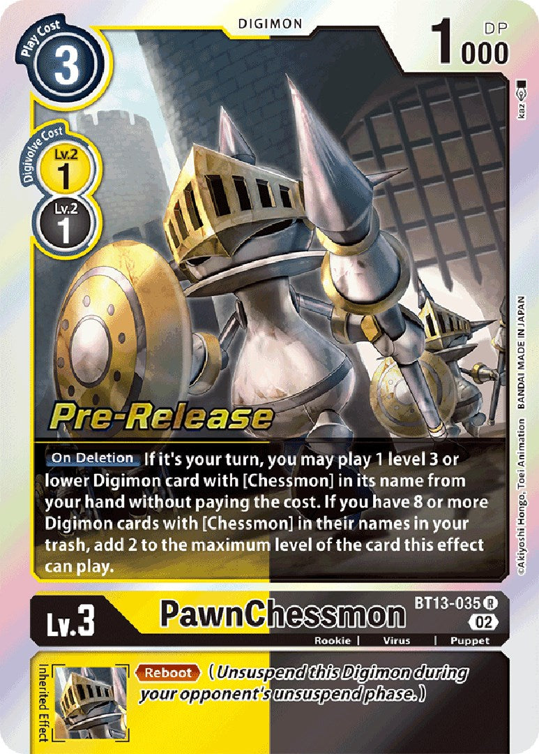 PawnChessmon [BT13-035] [Versus Royal Knights Booster Pre-Release Cards] | Clutch Gaming