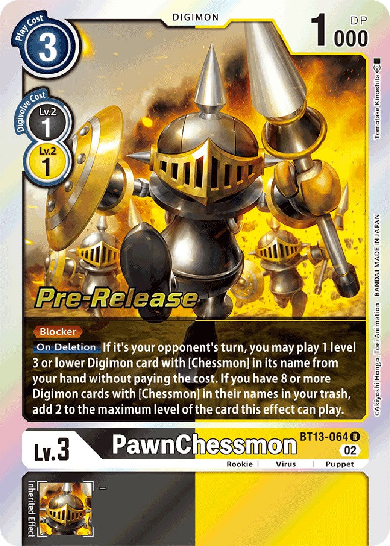 PawnChessmon [BT13-064] [Versus Royal Knights Booster Pre-Release Cards] | Clutch Gaming