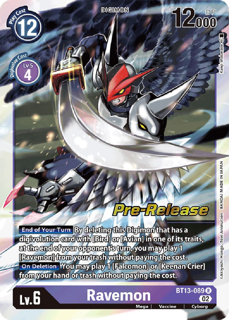 Ravemon [BT13-089] [Versus Royal Knights Booster Pre-Release Cards] | Clutch Gaming