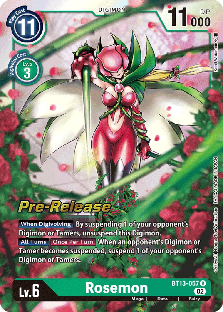 Rosemon [BT13-057] [Versus Royal Knights Booster Pre-Release Cards] | Clutch Gaming