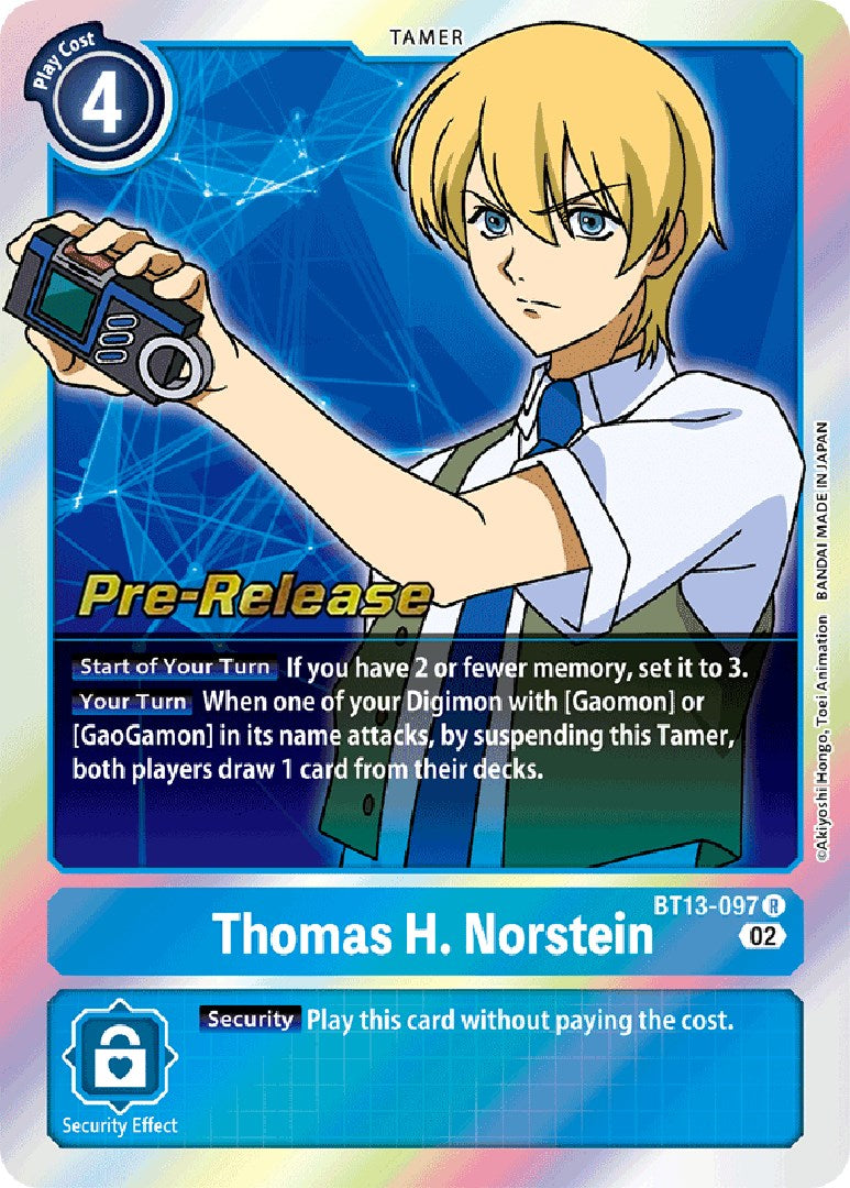 Thomas H. Norstein [BT13-097] [Versus Royal Knights Booster Pre-Release Cards] | Clutch Gaming