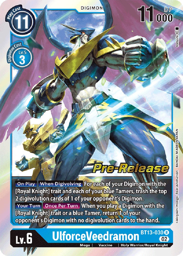 UlforceVeedramon [BT13-030] [Versus Royal Knights Booster Pre-Release Cards] | Clutch Gaming