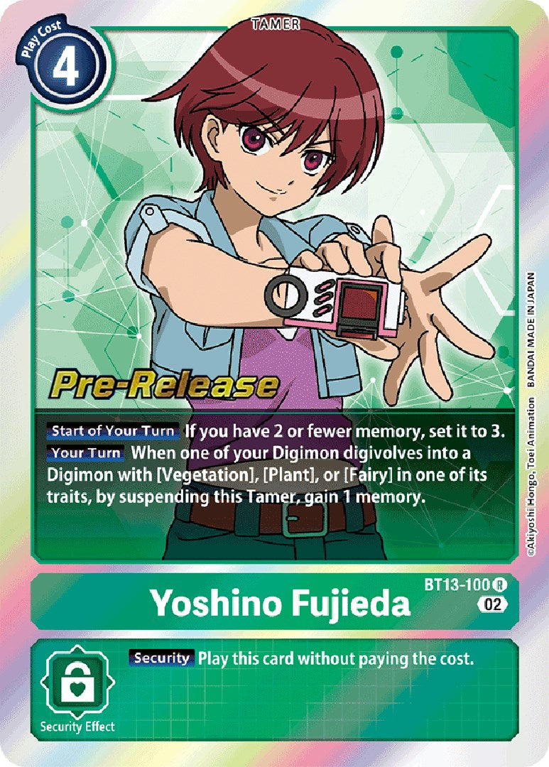 Yoshino Fujieda [BT13-100] [Versus Royal Knights Booster Pre-Release Cards] | Clutch Gaming