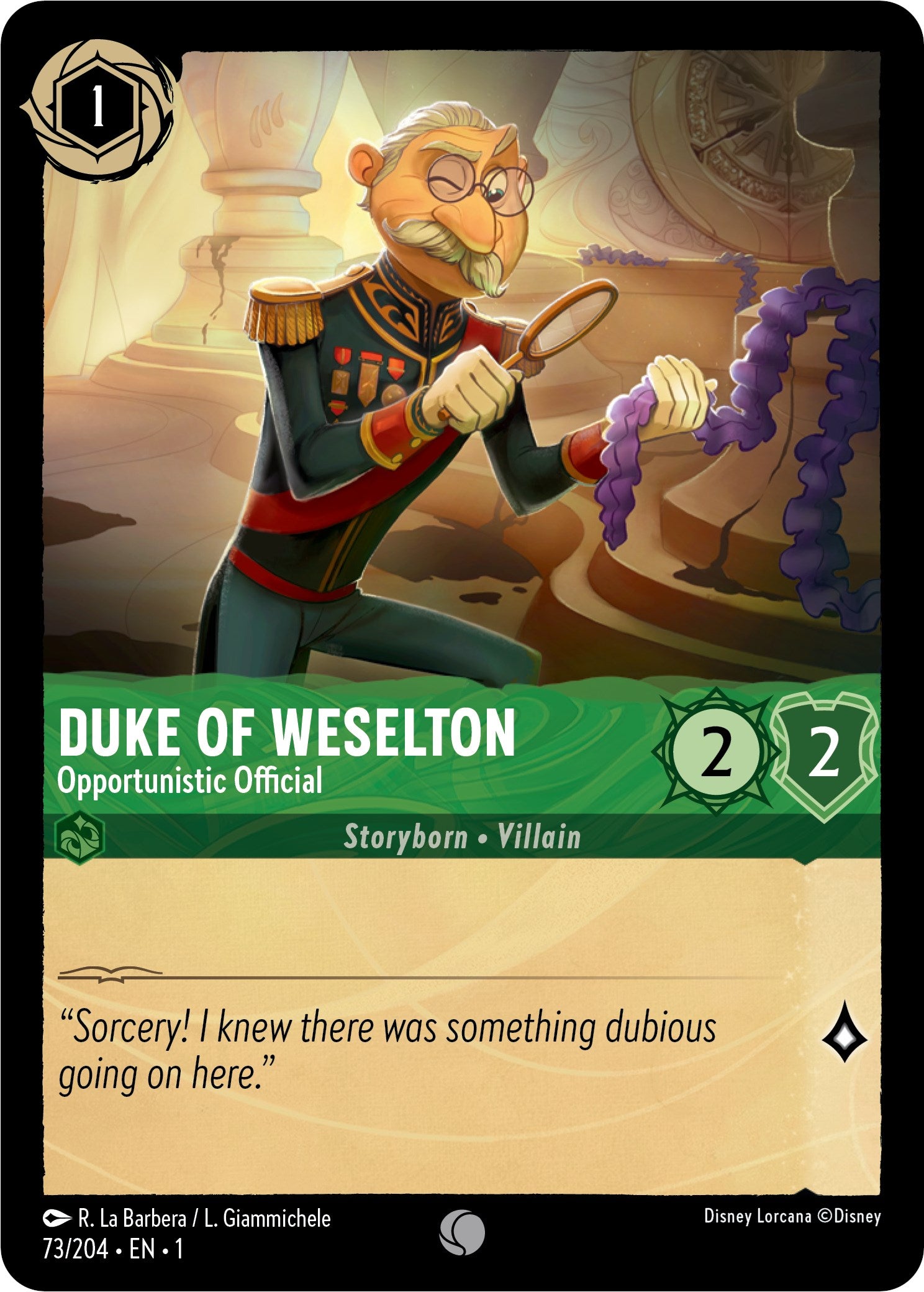 Duke of Weselton - Opportunistic Official (73/204) [The First Chapter] | Clutch Gaming