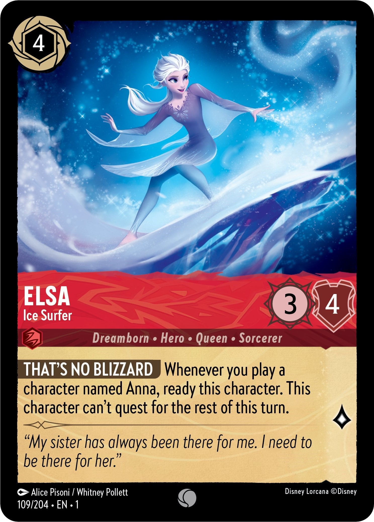 Elsa - Ice Surfer (109/204) [The First Chapter] | Clutch Gaming