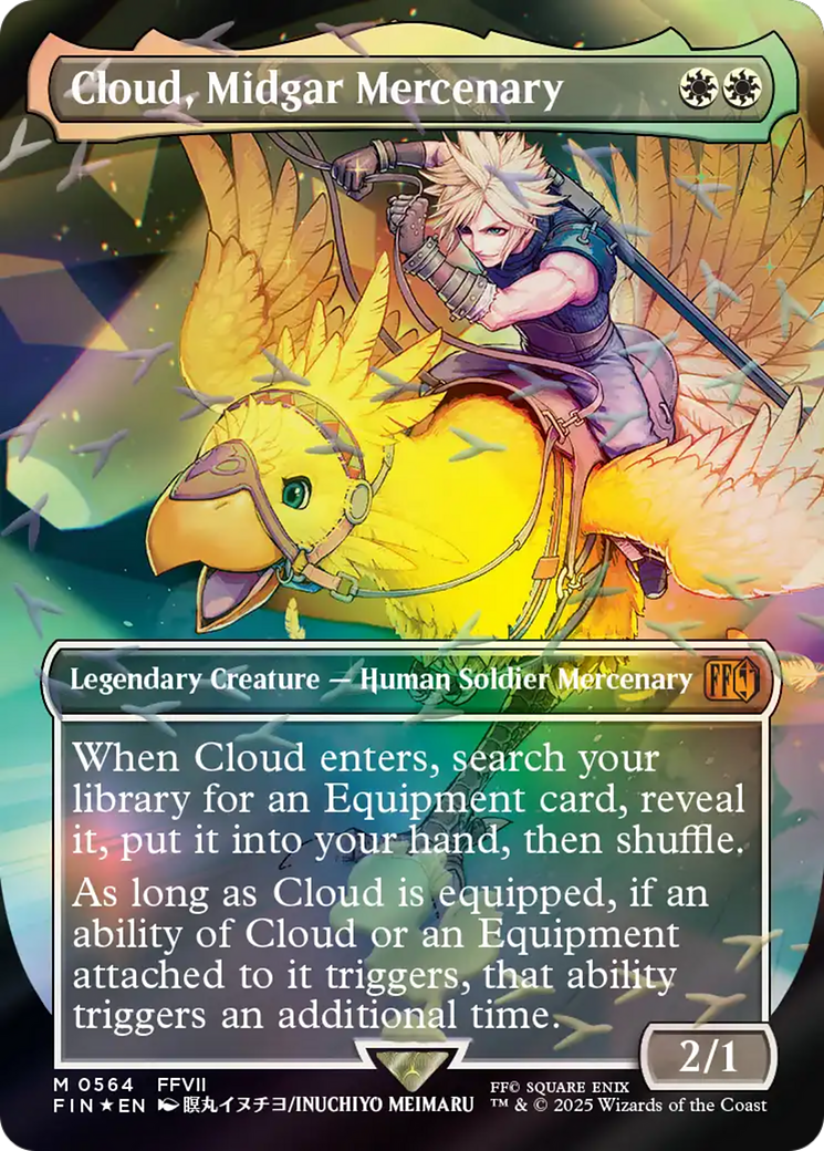 Cloud, Midgar Mercenary (Borderless) (Chocobo Track Foil) [FINAL FANTASY] | Clutch Gaming