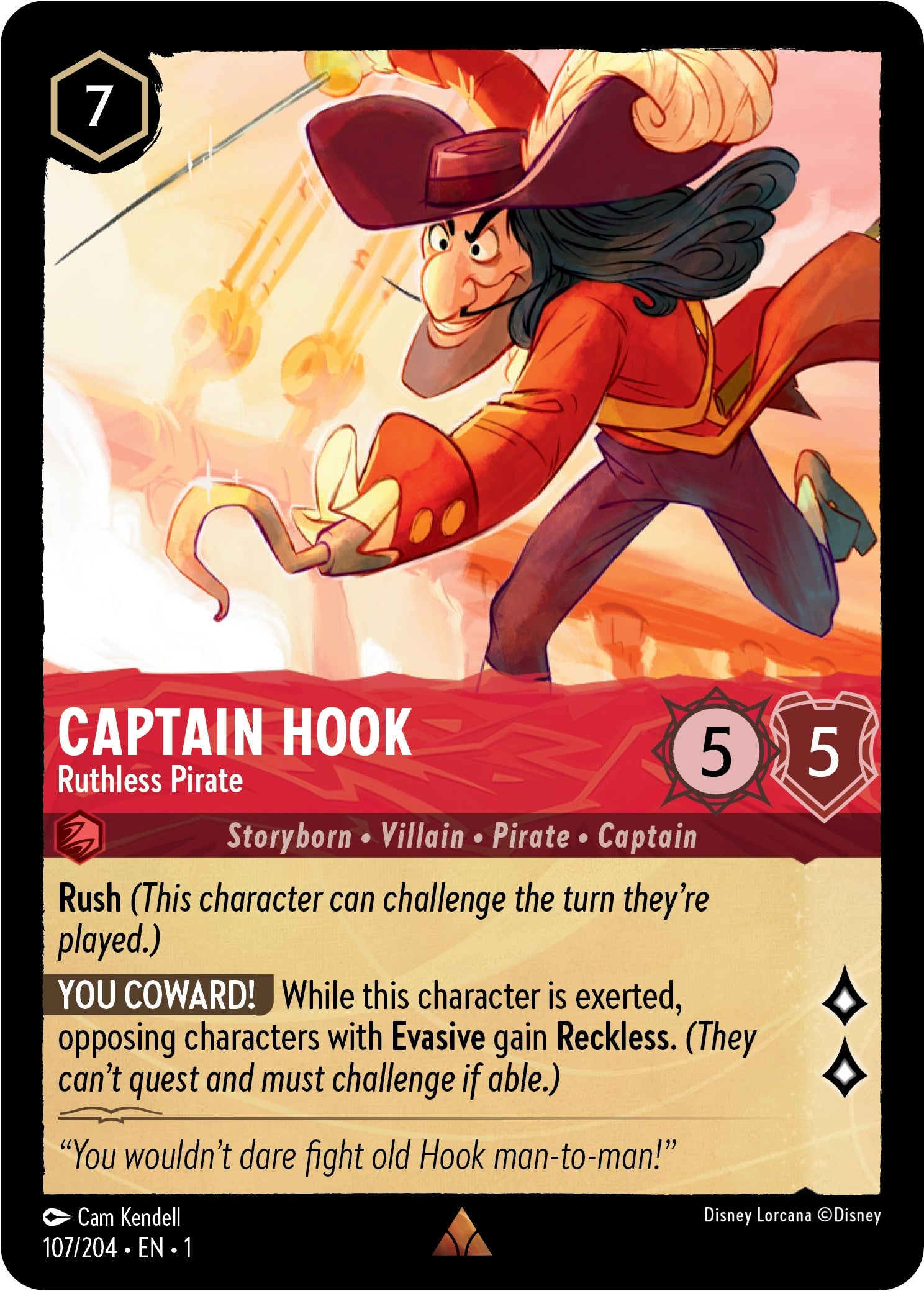Captain Hook - Ruthless Pirate (107/204) [The First Chapter] | Clutch Gaming