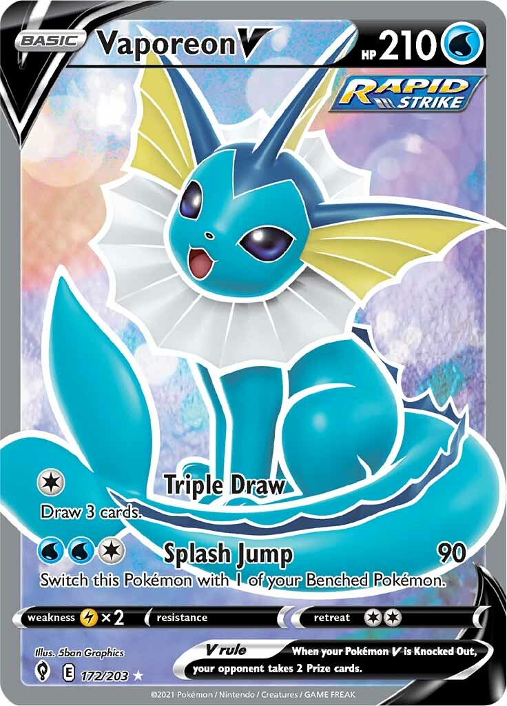 Vaporeon V (172/203) [Sword & Shield: Evolving Skies] | Clutch Gaming