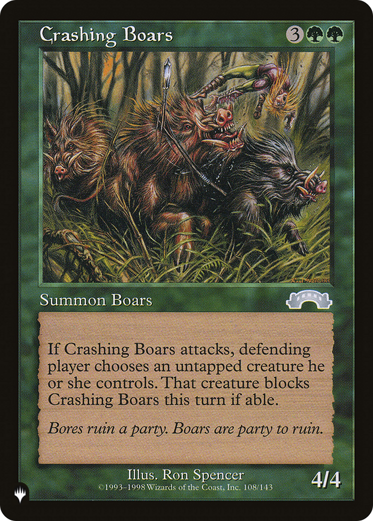 Crashing Boars [The List Reprints] | Clutch Gaming