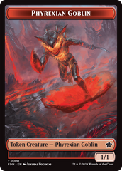 Cat (0027) // Phyrexian Goblin Double-Sided Token [Foundations Tokens] | Clutch Gaming