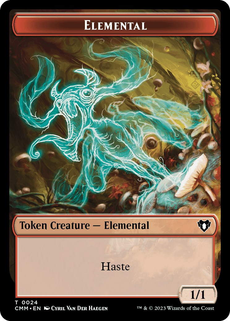 Elemental (0024) // Spider Double-Sided Token [Commander Masters Tokens] | Clutch Gaming