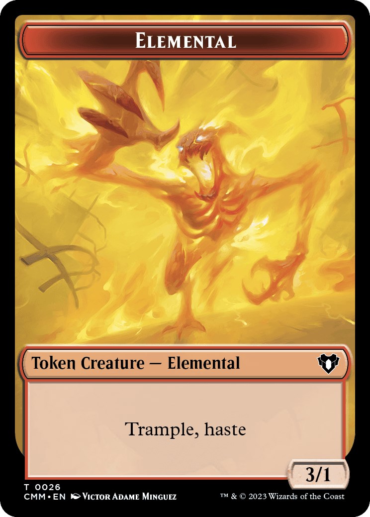 Elemental (0026) // Construct (0041) Double-Sided Token [Commander Masters Tokens] | Clutch Gaming