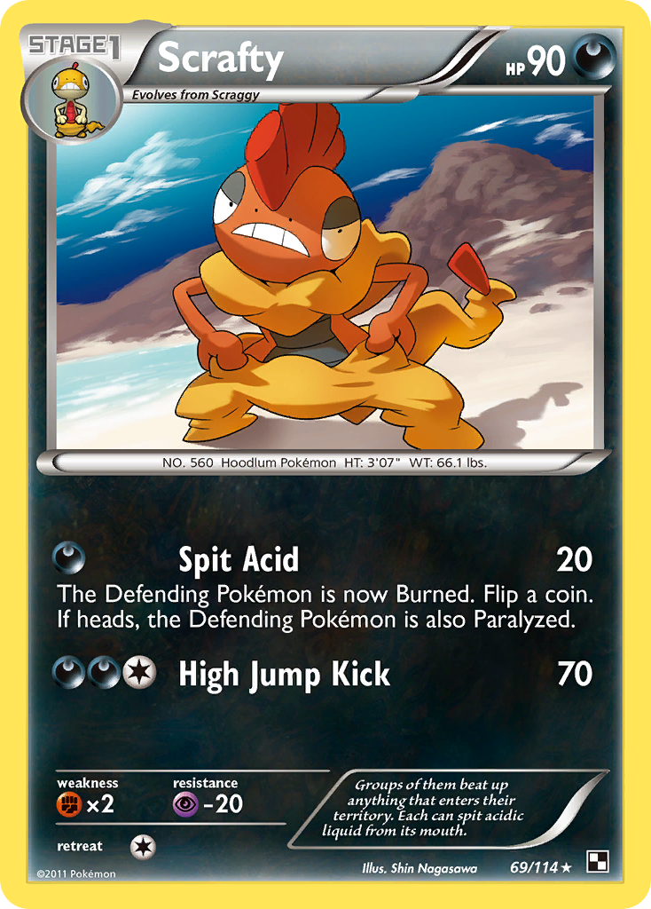 Scrafty (69/114) [Black & White: Base Set] | Clutch Gaming