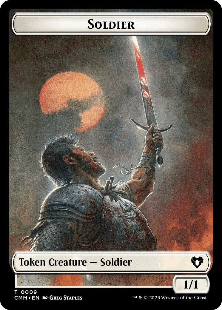 Soldier // Dragon (0020) Double-Sided Token [Commander Masters Tokens] | Clutch Gaming