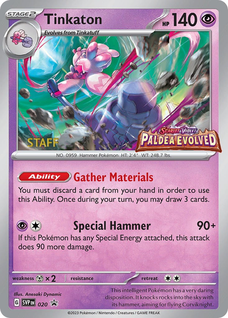 Tinkaton (020) (Staff Promo) [Scarlet & Violet: Black Star Promos] | Clutch Gaming