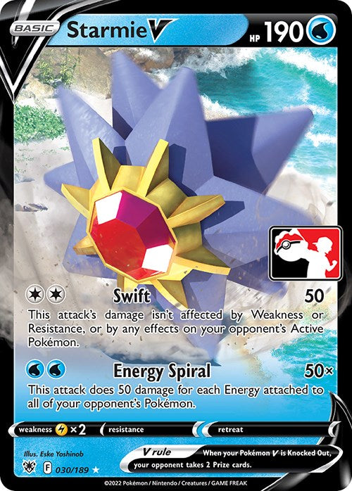 Starmie V (030/189) [Prize Pack Series Three] | Clutch Gaming